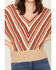 Image #3 - Shyanne Women's Vera Striped Dolman Sweater, Khaki, hi-res