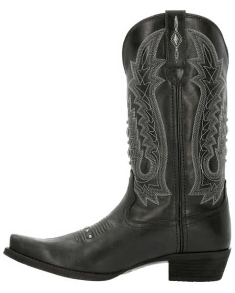 Image #3 - Durango Women's Crush Antique Studded Western Boots - Snip Toe , Black, hi-res