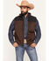 Image #1 - RANK 45&reg; Men's Lakewood Color Block Softshell Vest, Coffee, hi-res