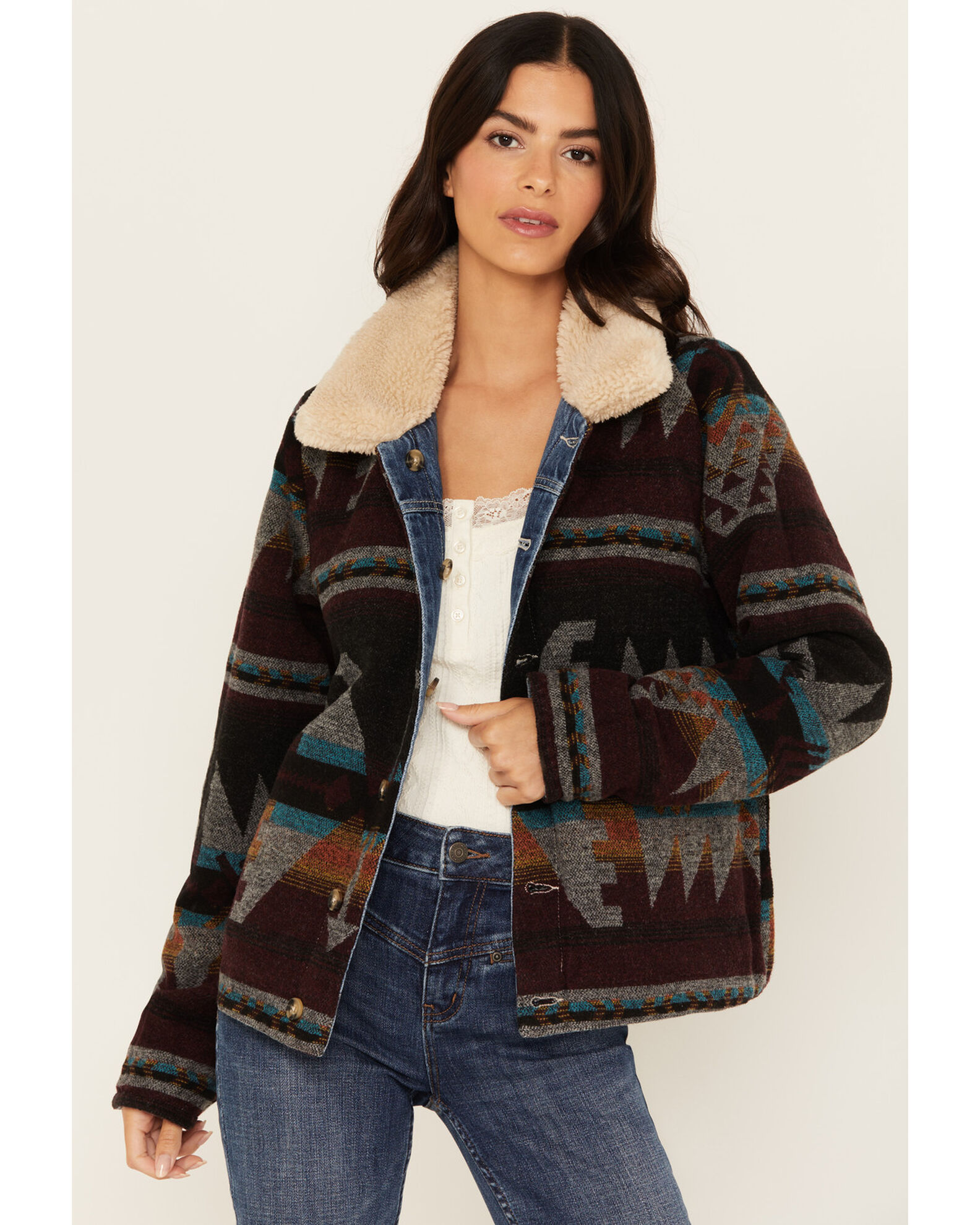 Idyllwind Women s Alcott Reversible Denim Blanket Jacket Country Outfitter