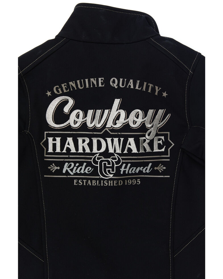 Cowboy Hardware Boys' Black Ride Hard Zip-Up Softshell Jacket , , hi-res