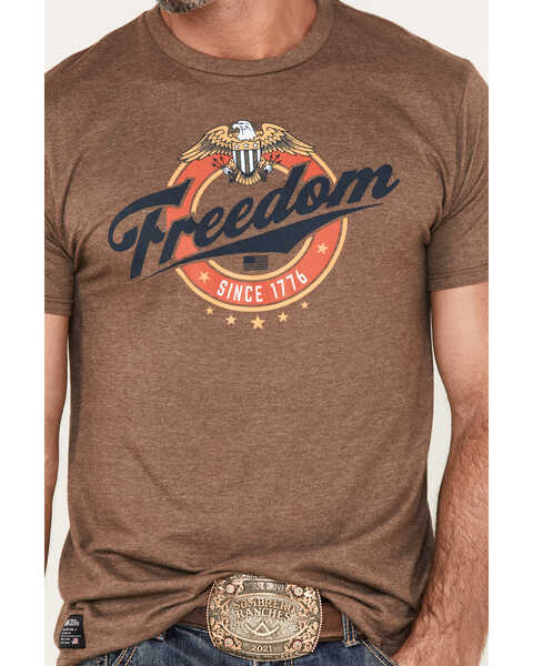 Image #3 - Howitzer Men's Freedom Beer Graphic T-Shirt , Brown, hi-res
