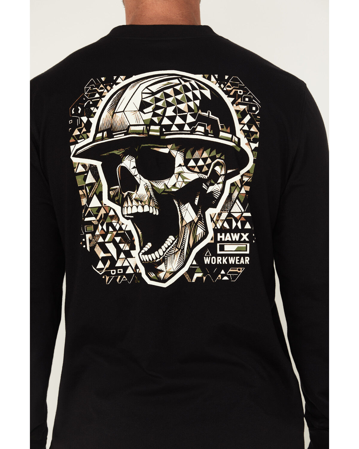 Image #4 - Hawx Men's Scream Long Sleeve Graphic Work Shirt, Black, hi-res