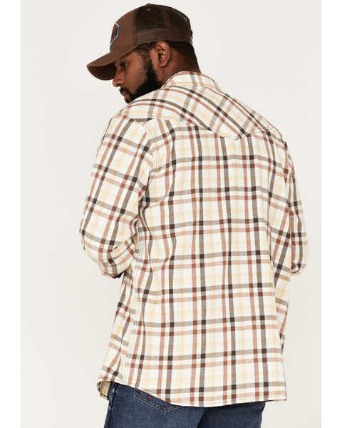 Image #4 - Cody James Men's Snow Fall Small Plaid Snap Western Flannel Shirt , , hi-res