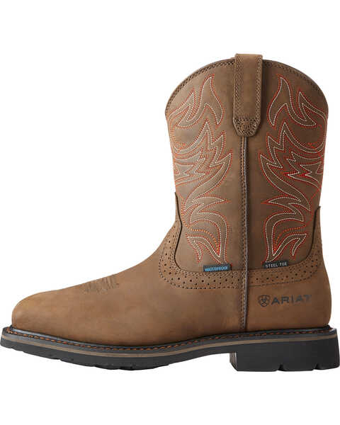 Ariat Men's Brown Sierra Delta H20 Work Boots - Steel Toe , Brown, hi-res