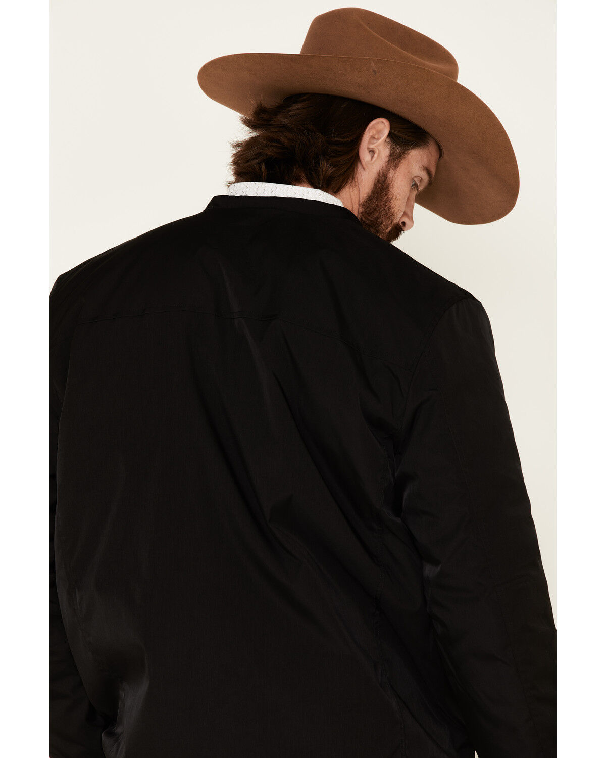 Image #5 - Cripple Creek Men's Black Nylon CC Barn Coat, Black, hi-res