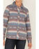 Image #3 - RANK 45® Women's Quilted Multicolored Southwestern Shacket, Blue, hi-res