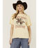 Image #1 - Shyanne Women's Rhinestone Horseshoe Short Sleeve Graphic Tee, Yellow, hi-res