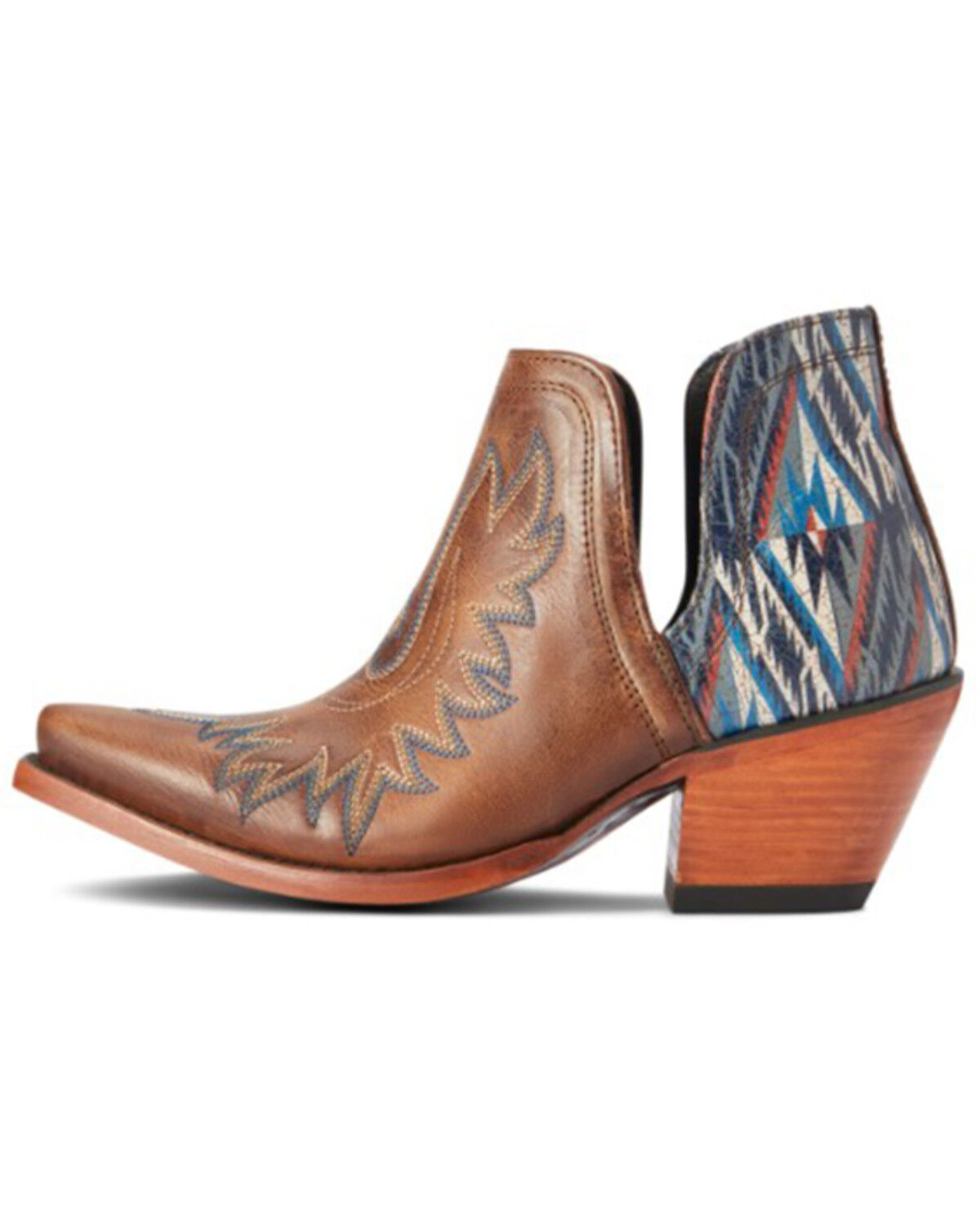 Image #2 - Ariat Women's Dixon Chimayo Fiery New Mexico Print Western Booties - Snip Toe, , hi-res