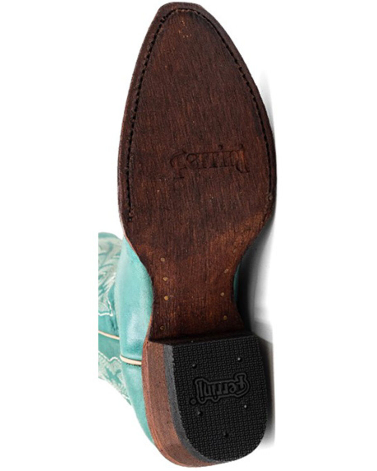 Image #7 - Ferrini Women's Mae Western Boots - Snip Toe, Turquoise, hi-res