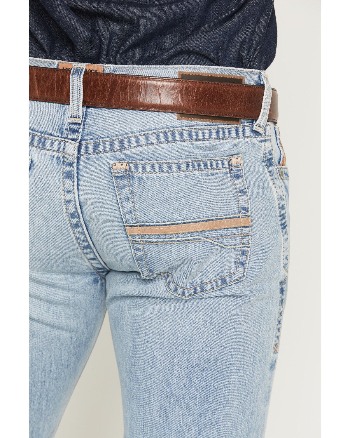 Image #3 - Ariat Men's M7 Waylon Jackson Light Wash Straight Rigid Denim Jeans, Light Wash, hi-res