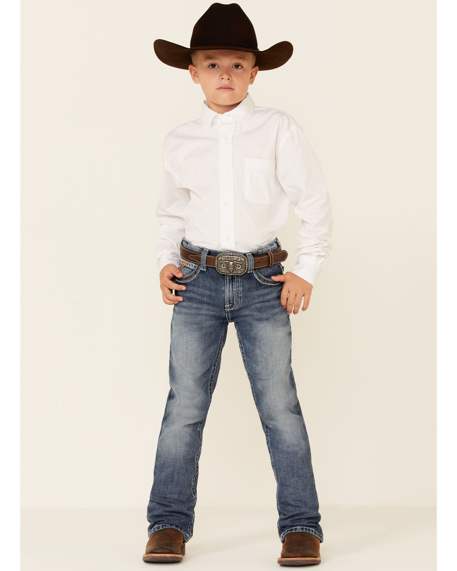 Ariat Boys B4 Coltrane Durango Relaxed Bootcut Jeans Country Outfitter