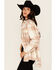 Image #2 - 26 International Women's Plaid Print Sherpa Shacket, Tan, hi-res