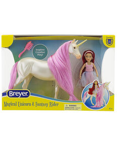 Breyer Girls' Magical Unicorn Sky & Fantasy Rider Toy Set, No Color, hi-res