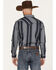 Image #4 - Cody James Men's Hull Vintage Stripe Long Sleeve Pearl Snap Western Shirt , Blue, hi-res