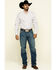 Image #6 - Resistol Men's White Palmetto Floral Print Long Sleeve Western Shirt , White, hi-res