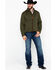 Outback Trading Co. Men's Garner Reinforced Zip-Up Jacket , Olive, hi-res