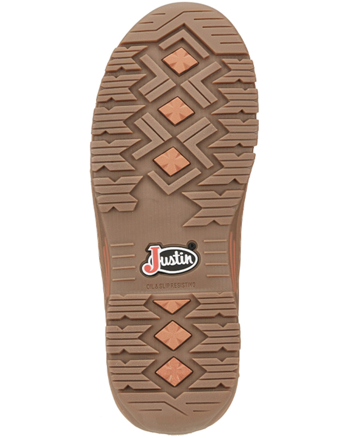 Image #7 - Justin Men's 5" Corbett Lace-Up Moc Waterproof Work Boots - Alloy Toe, Brown, hi-res