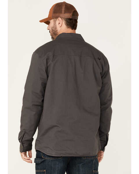 Image #4 - Hawx Men's Gordon Stretch Ripstop Snap-Down Work Shirt Jacket , Charcoal, hi-res