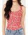 Image #3 - Free People Women's Clean Lines Printed Bodysuit, Red, hi-res