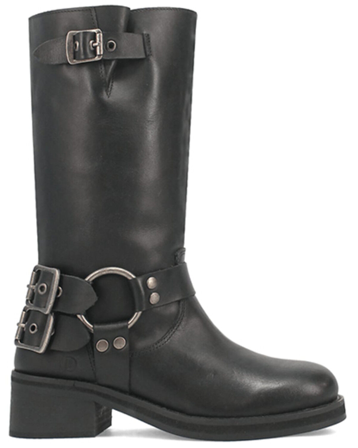 Image #2 - Dingo Women's Harlee Motorcycle Boots - Round Toe, Black, hi-res