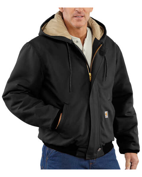 Image #2 - Carhartt Men's FR Duck Active Hooded Jacket, Black, hi-res