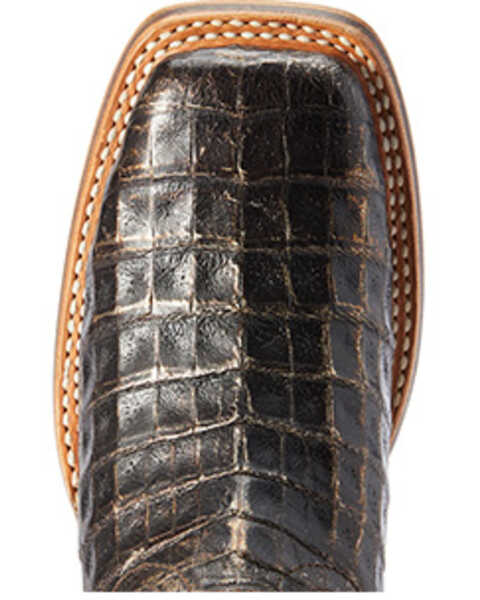 Image #4 - Ariat Women's Donatella Exotic Caiman Western Boots - Broad Square Toe , Black, hi-res
