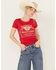 Image #1 - Brew City Beer Gear Women's Budweiser Short Sleeve Graphic Tee, Red, hi-res