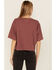 Image #3 - Wrangler Women's Yellowstone Horse Graphic Crop Tee, Burgundy, hi-res