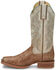 Image #2 - Justin Boots Women's Tan Smooth Ostrich Western Boots - Square Toe , Tan, hi-res