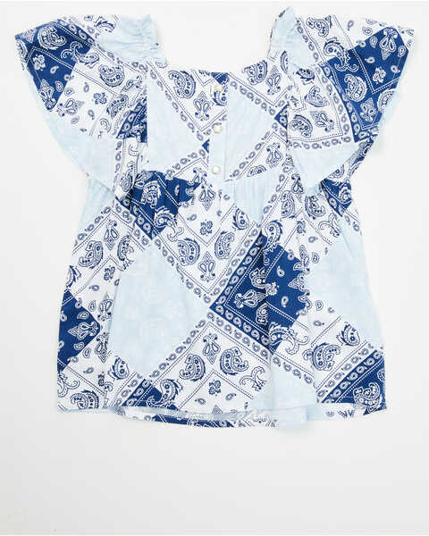 Image #3 - Wrangler Toddler Girls' Bandana Print Short Sleeve Dress, Light Blue, hi-res