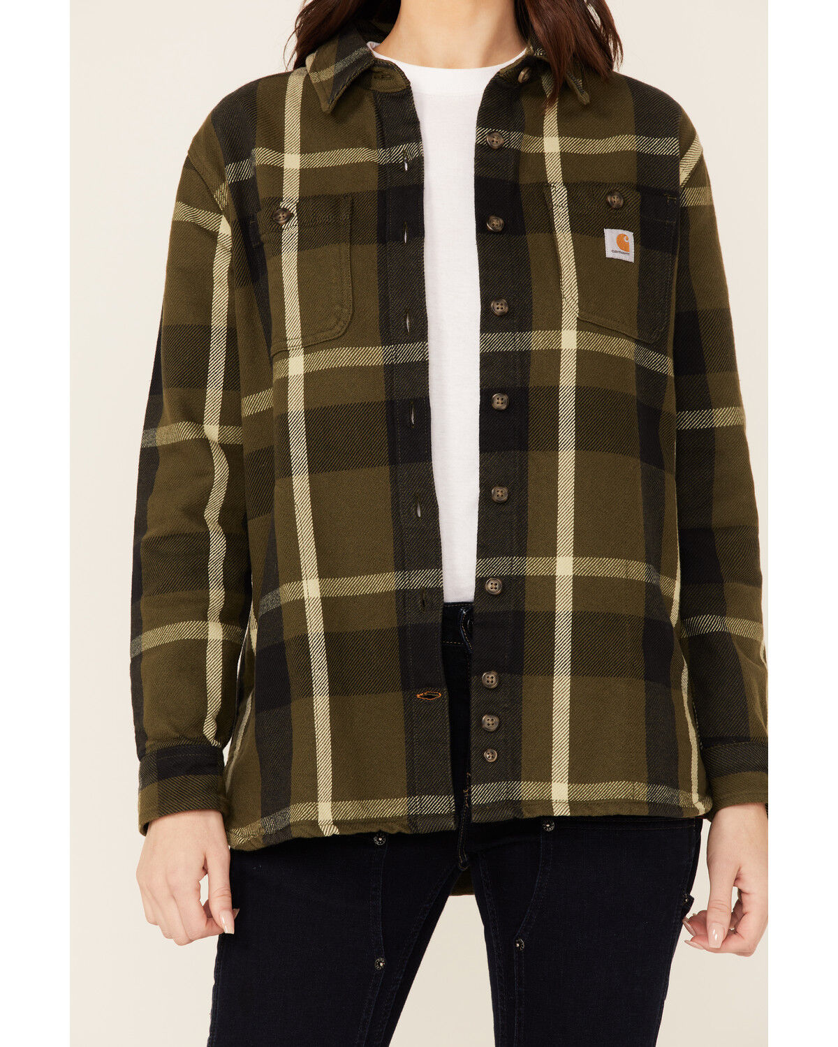 carhartt flannel jacket women's