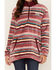 Image #3 - Hooey Women's Serape Stripe Print Quarter Zip Fleece Pullover, Pink, hi-res