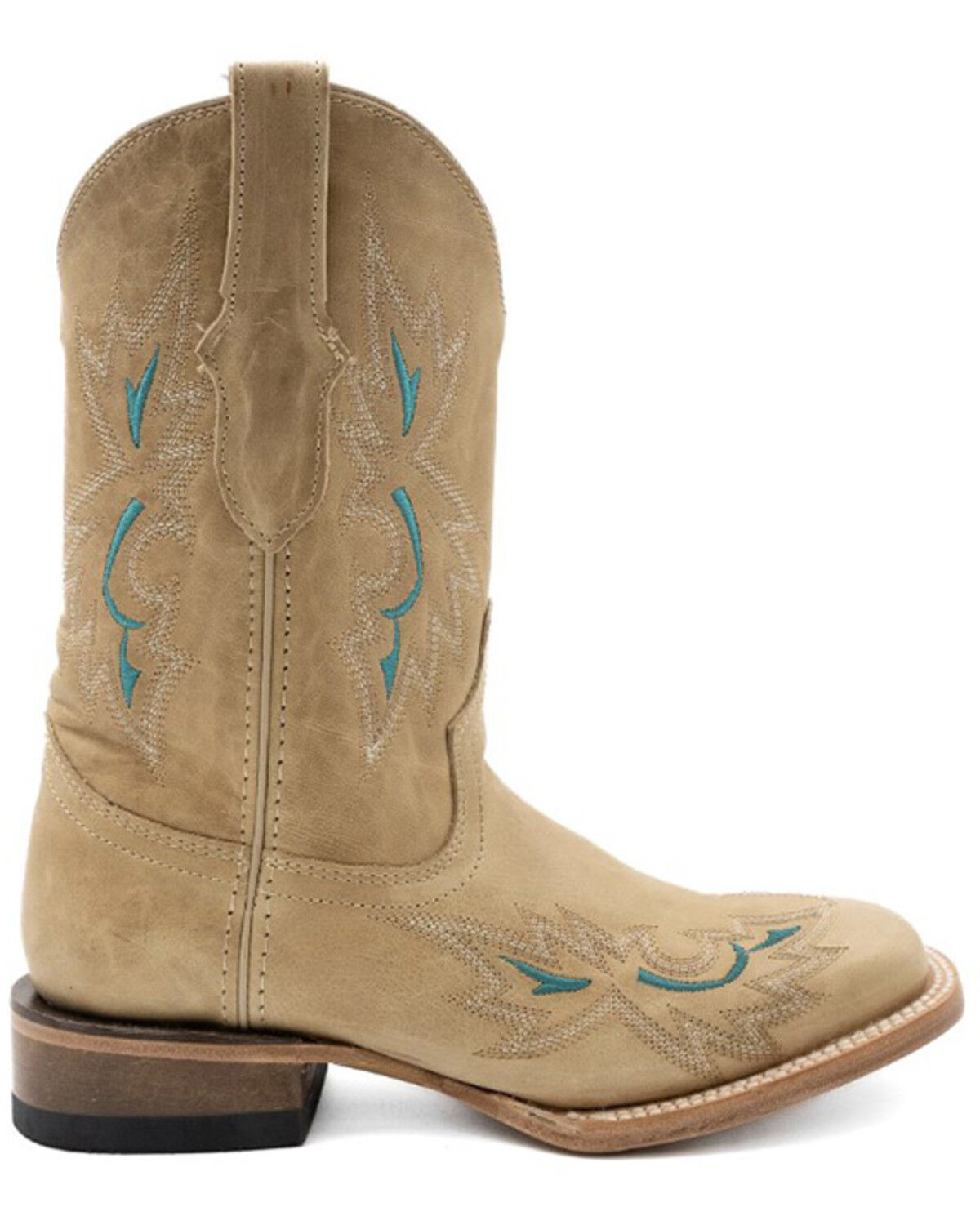 Image #2 - Ferrini Women's Betsy Short Western Boots - Broad Square Toe, Tan, hi-res