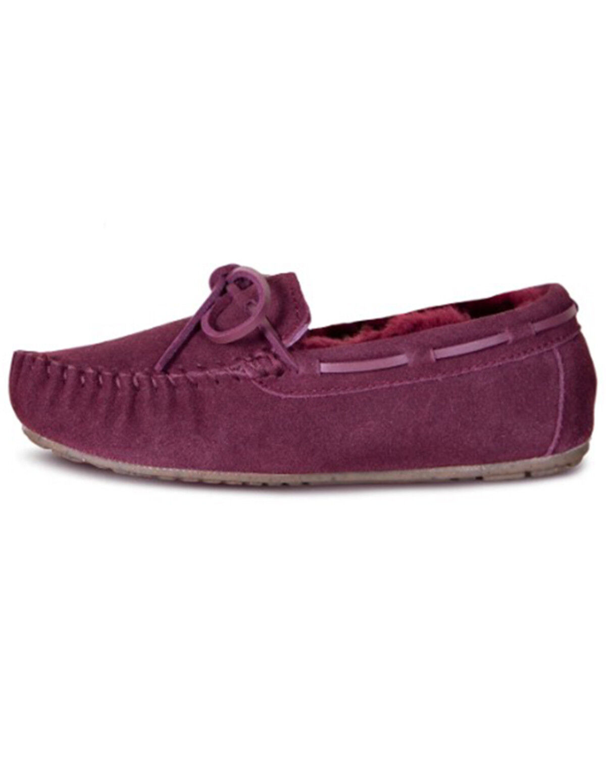Image #2 - Cloud Nine Women's Sheepskin Moccasins 2, Burgundy, hi-res