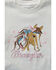 Image #2 - Wrangler Toddler Girl's Horse Short Sleeve Graphic Tee, White, hi-res