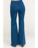 Flying Tomato Women's High Rise Distressed Flare Jeans, Blue, hi-res