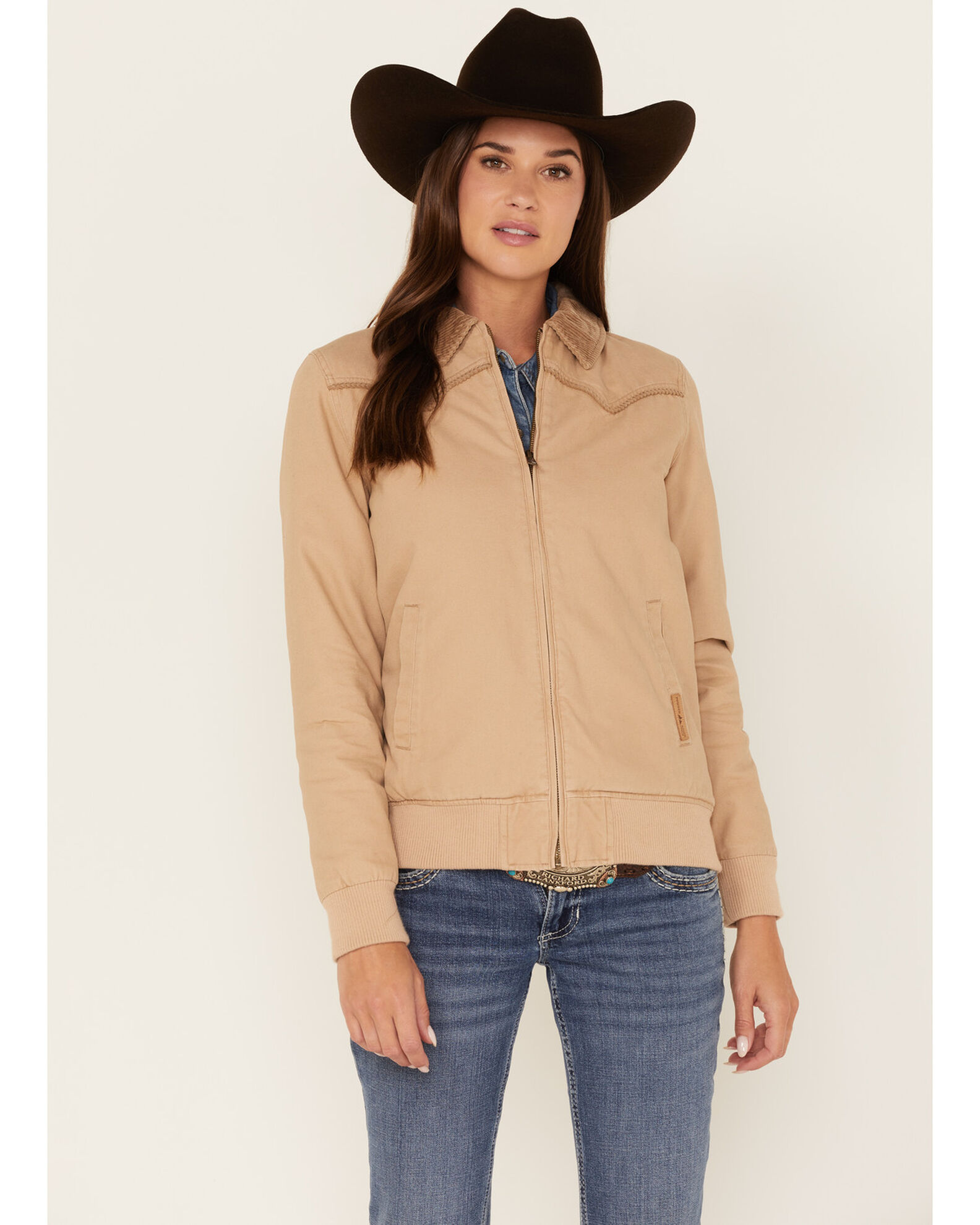 Tan bomber jacket best sale womens