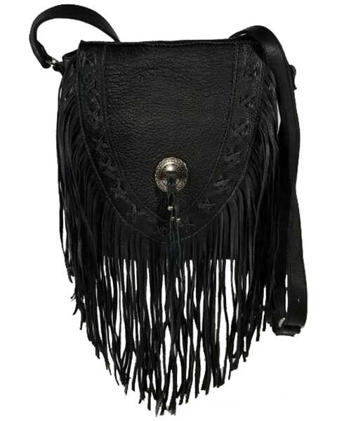 Kobler Leather Women's Black Lubbock Crossbody Bag, Black, hi-res