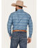 Image #4 - Ely Walker Men's Southwestern Print Long Sleeve Pearl Snap Western Shirt, Blue, hi-res
