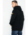 Hawx Men's Black Logo Sleeve Hooded Work Sweatshirt - Tall , Black, hi-res