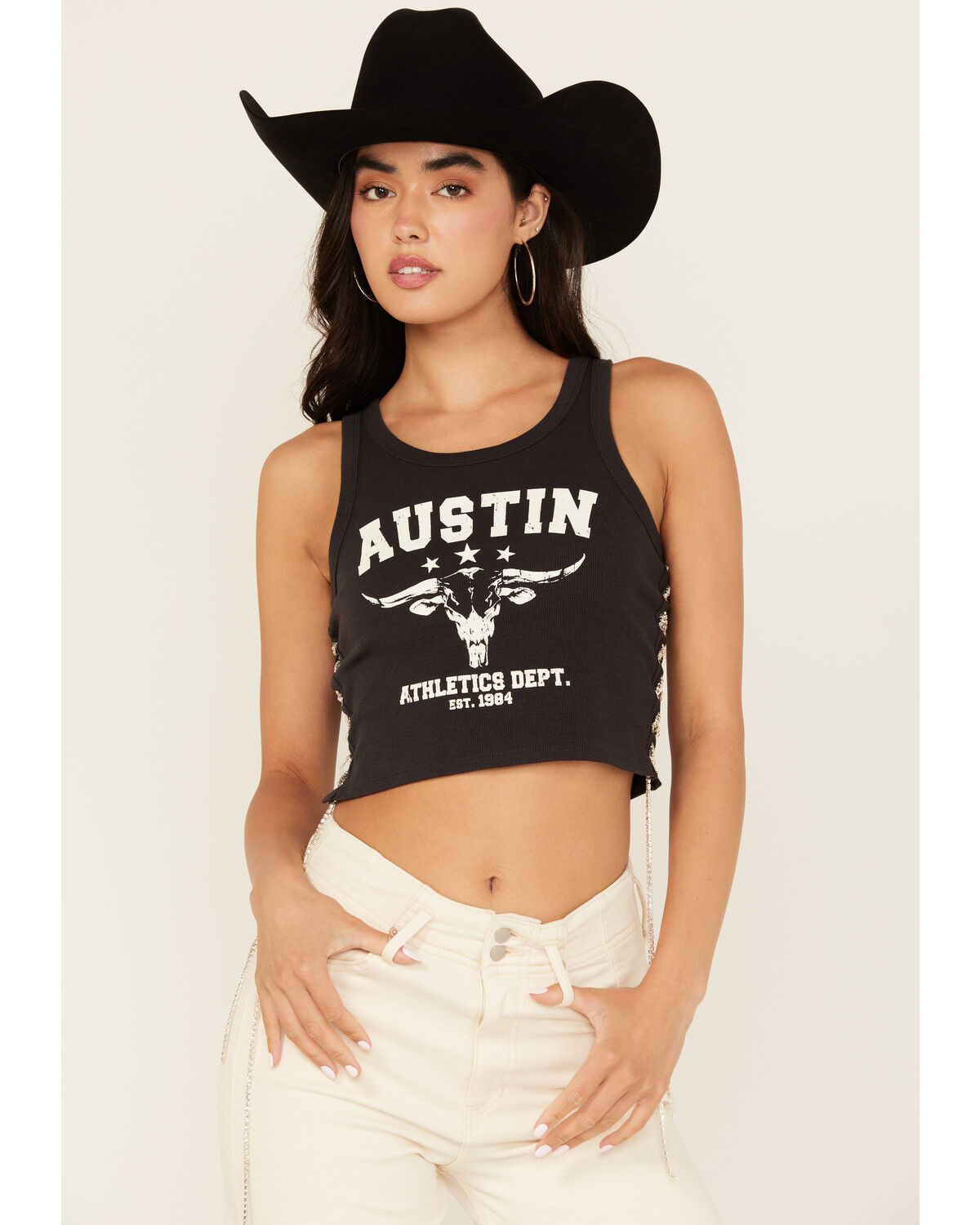 Blended Women's Austin Lace-Up Graphic Tank - Country Outfitter