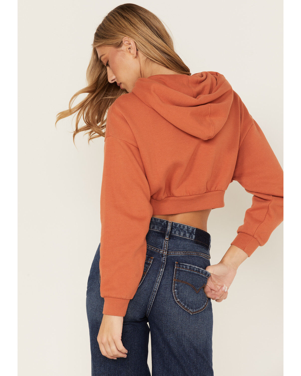 Image #4 - Levi's Women's Laundry Day Cropped Hoodie, Brown, hi-res