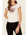 Shyanne Women's All-American Cowgirl Graphic Short Sleeve Ringer Tee , White, hi-res
