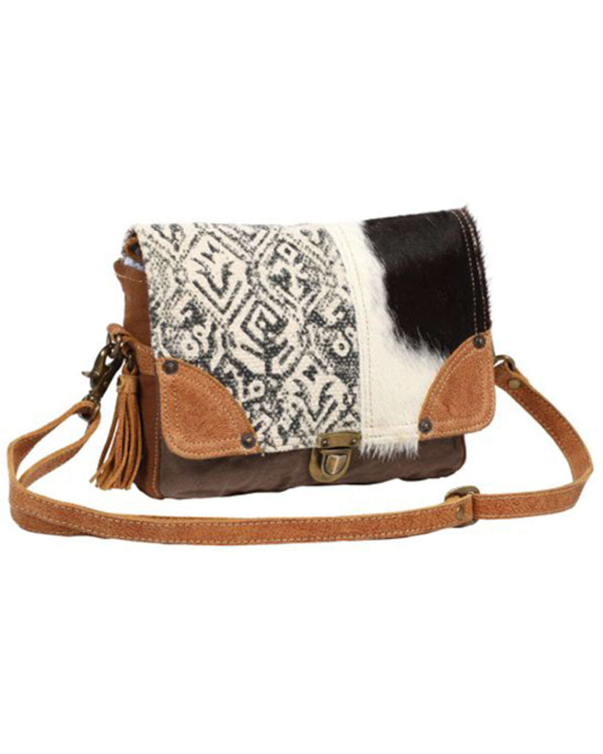 Image #1 - Myra Bag Women's Rug And Hairon Flap Messenger Bag, Multi, hi-res