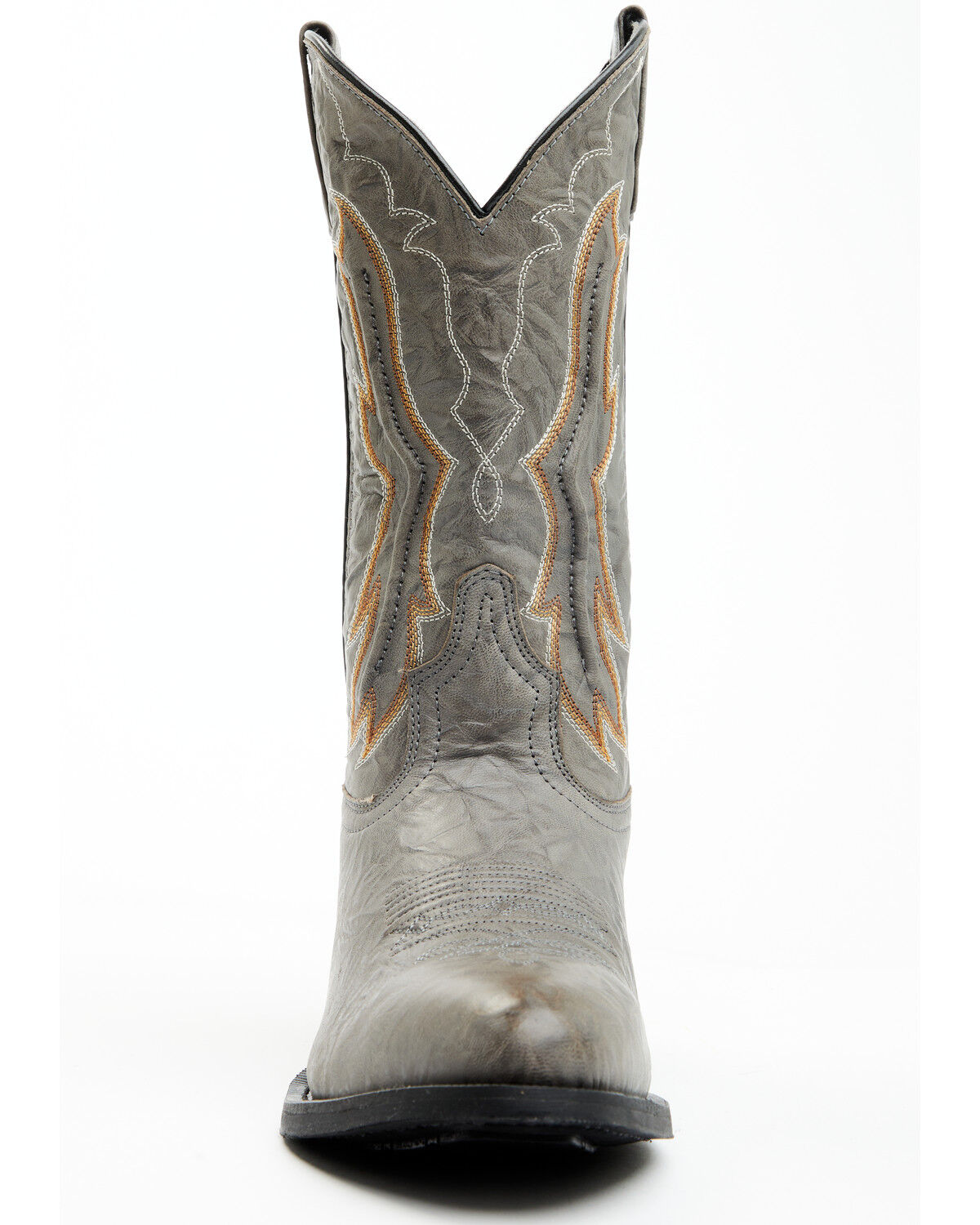 Image #4 - Laredo Men's Fancy Stitch Western Boots - Round Toe, Grey, hi-res