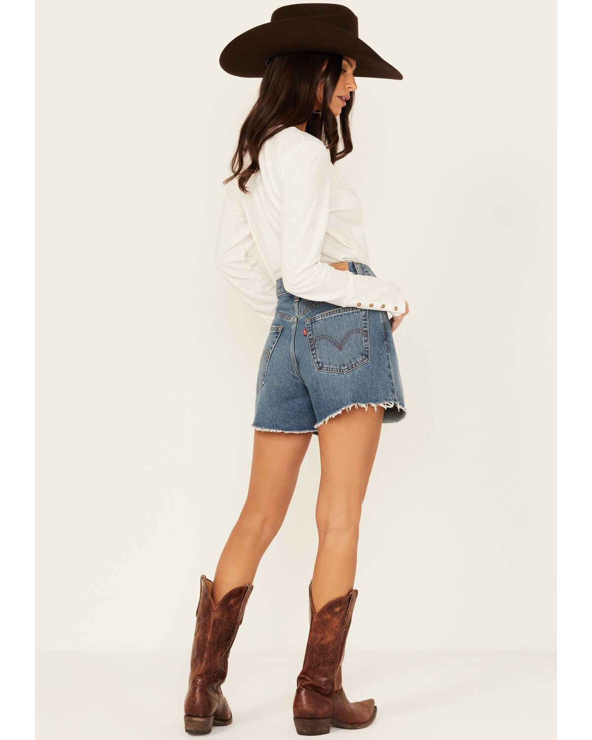Image #3 - Levi's Women's Medium Wash Call It A Good Day High Waisted Mom Shorts, Medium Wash, hi-res