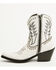 Image #3 - Liberty Black Women's Shirley Concho Western Booties - Snip Toe, White, hi-res