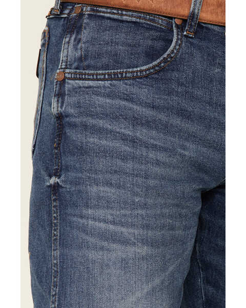Wrangler Retro Premium Men's Harrick Dark Wash Stretch Slim Straight Jeans , Blue, hi-res