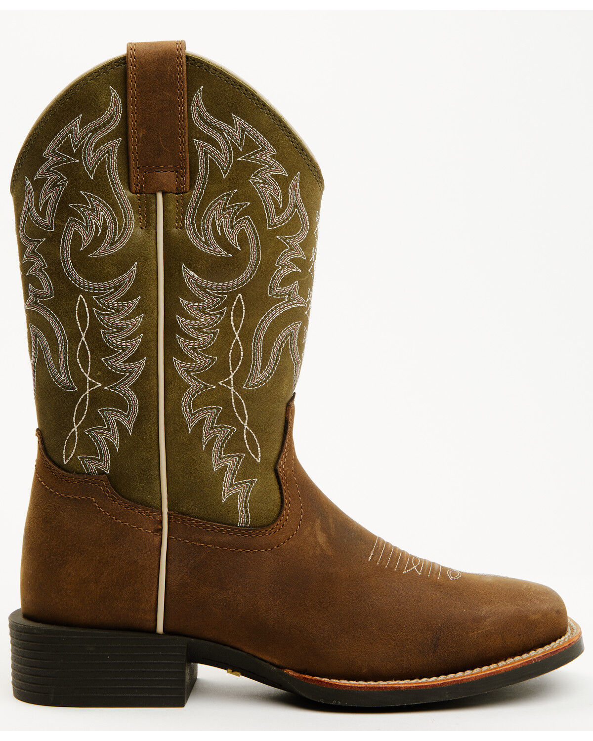 Image #2 - Shyanne Women's Sevyn Xero Gravity Performance Western Boots - Broad Square Toe, Olive, hi-res